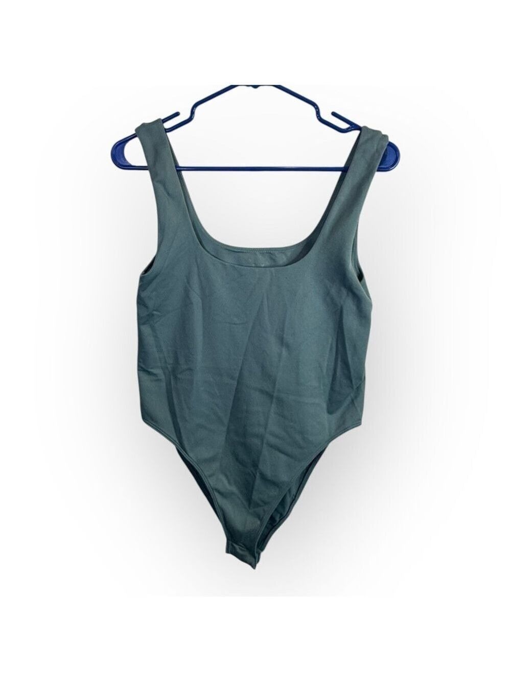A New Day Light Blue Sleeveless Bodysuit Medium Built In Support